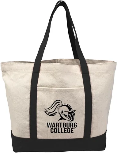Vista 256 de Campus Lab Bolsa de lona con logotipo primario colegiado con bolsillo externo, bolsa de hombro reutilizable para ir de compras, playa Águilas A&m