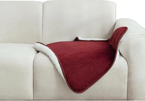 Vista 26 de gogobunny Manta de cama impermeable, manta reversible de forro polar Sherpa para perro, cachorro y gato, funda para muebles que protege la cama Beige