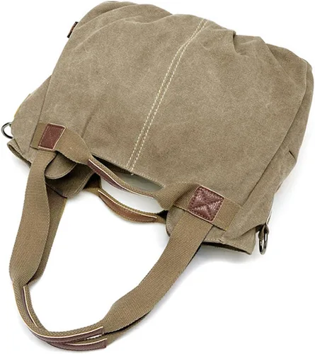 Vista 3 de Mily Bolso de mano de lona para mujer Hobo bolso de mano casual cremallera