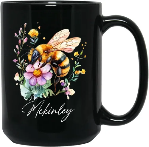 Vista 32 de Taza de café con nombre personalizado, regalo para amigo, compañero de trabajo, cumpleaños, taza de cerámica negra personalizada para amantes