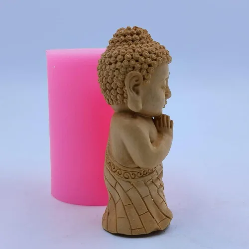 Vista 3 de Nuevo molde de silicona de Buda para velas hechas a mano cera derretir molde de silicona para moldes artesanales de yeso de resina