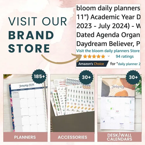 Vista 3 de bloom daily planners Carpetas decorativas para archivos, juego de seis organizadores de tamaño carta (8.5 x 11 pulgadas), pestañas de corte de 1/3