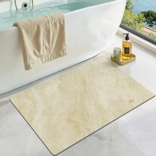 Vista 25 de LUMI Tapetes de baño ultra delgados, superabsorbentes, de secado rápido, antideslizantes, para debajo de la puerta, bañera, lavabo y ducha, 17 x 30