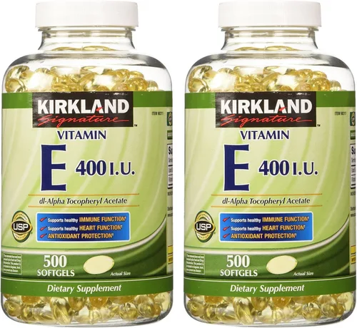 Vista 2 de KIRKLAND Signature Vitamina E 180 mg., 500 cápsulas blandas (paquete de 4)
