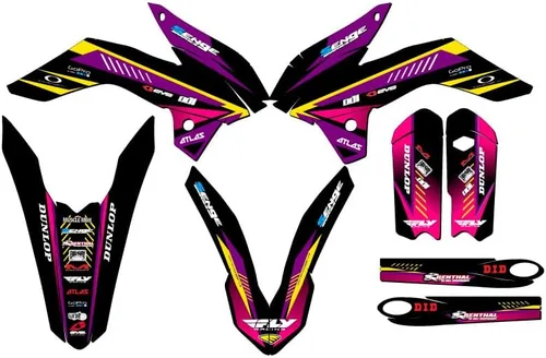 Vista 9 de Kit de base de gráficos Senge SX 105 Surge Black Senge 2013-2014 compatible con KTM