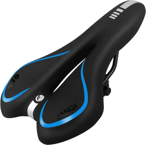 Vista 11 de Cómodo asiento de bicicleta para hombres y mujeres, asiento de bicicleta impermeable, silla de bicicleta de montaña transpirable, sillín