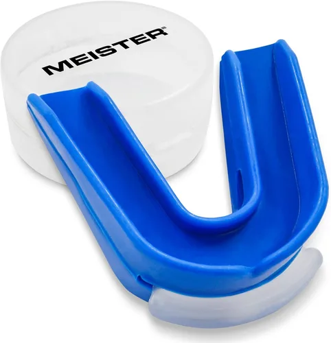 Vista 9 de Meister Protector bucal doble moldeable con estuche - Negro Diseño personalizado, protección de dientes superior e inferior para MMA, boxeo
