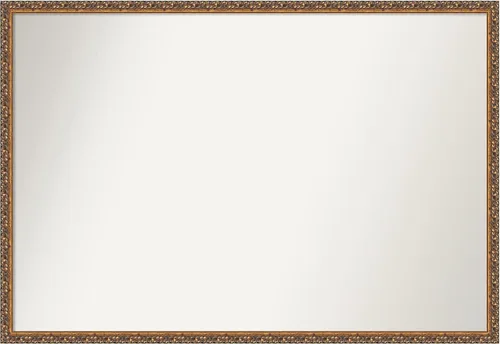 Vista 25 de Amanti Art Espejo de baño de bronce para sobre fregadero, 29 x 19 pulgadas, espejo rectangular de bronce antiguo, marco de madera tradicional