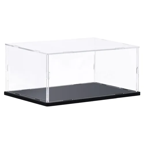 Vista 12 de MECCANIXITY Caja de acrílico transparente, caja transparente para ensamblar, escaparate a prueba de polvo de 9.8 x 9.8 x 15.7 pulgadas