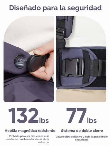 Vista 5 de bonoch EaseFit - Portabebés para recién nacidos a niños pequeños, perilla de ajuste para desarrollo saludable de la cadera del bebé, correa