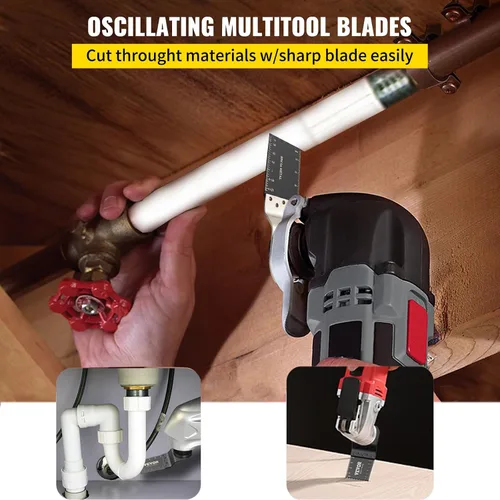Vista 2 de VEVOR 100 piezas de cuchillas oscilantes, kit de cuchillas de multiherramienta de liberación rápida, cuchillas de herramienta HCS para madera