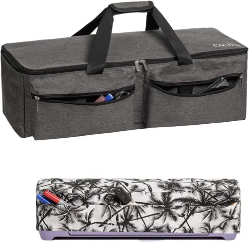 Vista 7 de Bolsa de transporte compatible con Cricut Explore Air y Maker, bolsa impermeable compatible con Cricut Explore Air y suministros (negro, 1 bolsa)