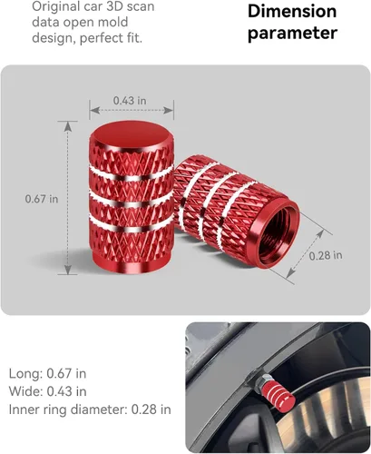 Vista 7 de 4 tapas de vástago de válvula de neumático para Tesla Model Y X S 3, tapa de vástago de válvula de aleación de aluminio, cubiertas de vástago