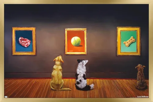 Vista 41 de Trends International Lucia Heffernan Art - Póster de pared de museo del perro, 22.375 x 34 pulgadas, versión enmarcada en negro Versión con marco