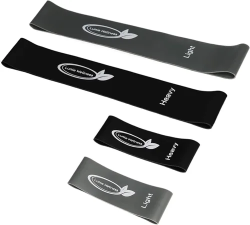 Vista 2 de Toe Bands, Mini Latex Bands for Exercise & Stretch, Bunion Correction, Toe, Foot, & Ankle Strengthening, Toe Spacers for Hallus Valgus (4 Bands)