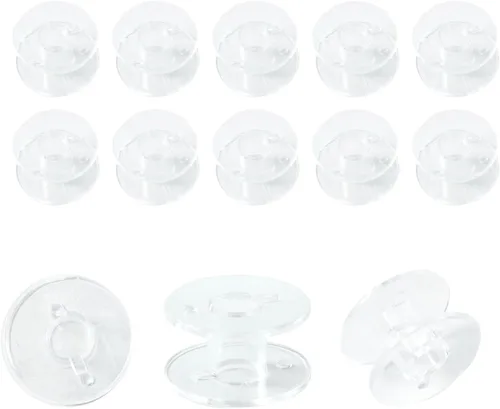 Vista 3 de 30 bobinas de plástico transparente para máquina de coser, universal para el hogar, máquina de coser industrial, núcleo de lanzadera para máquinas