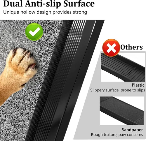 Vista 4 de Rampa para perros de 71 x 20 pulgadas para automóvil, rampas portátiles para perros grandes con superficie antideslizante para perros, rampa