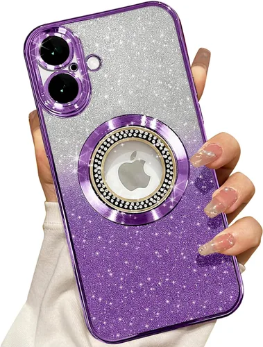 Vista 124 de Misscase Funda magnética con purpurina para iPhone 11 compatible con MagSafe, protección completa, delgada, a prueba de golpes, antiarañazos