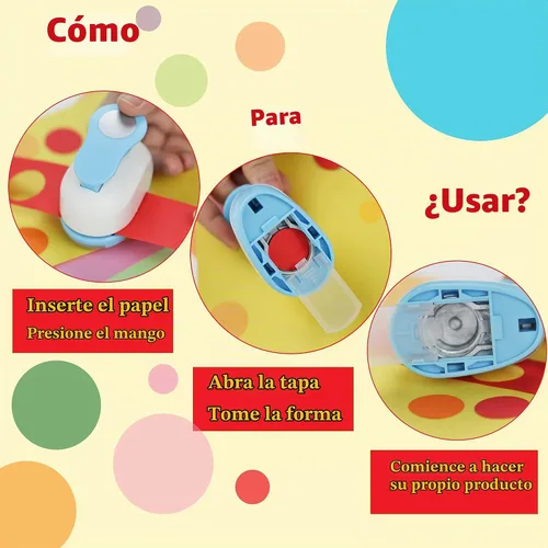 Vista 7 de Ecohu Perforadora Circular de 1 Pulgada para Manualidades, Perforadora de Papel en Forma de Círculo, Perforadora de Palanca para Manualidades