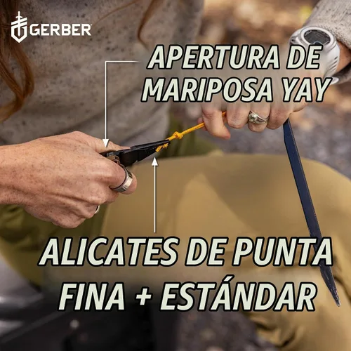 Vista 4 de Gerber Gear Stakeout Spark - Cuchillo plegable multiherramienta para mochileros, supervivencia, campamento, al aire libre, herramienta de bolsillo