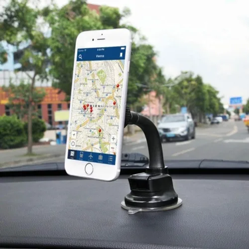 Vista 2 de Soporte magnético para automóvil para teléfonos Pixel 7/Pro/6a/6/Pro - Soporte para parabrisas de salpicadero de cuello de cisne fuerte agarre B6D