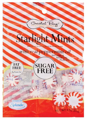 Vista 4 de Coastal Bay Confections 1 (3 onzas) Cada bolsa sin azúcar Starlight Mints con aceite de menta verde natural y mentas Starlight con aceite de menta