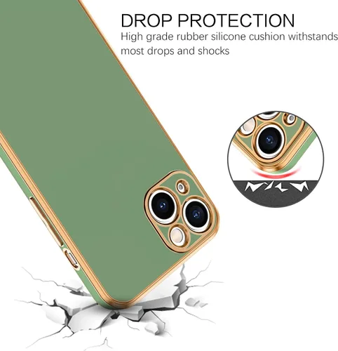 Vista 8 de VENINGO Funda compatible con Apple 14, TPU suave de ajuste delgado con pulsera ajustable, chapado en soporte, resistente a los arañazos, a prueba