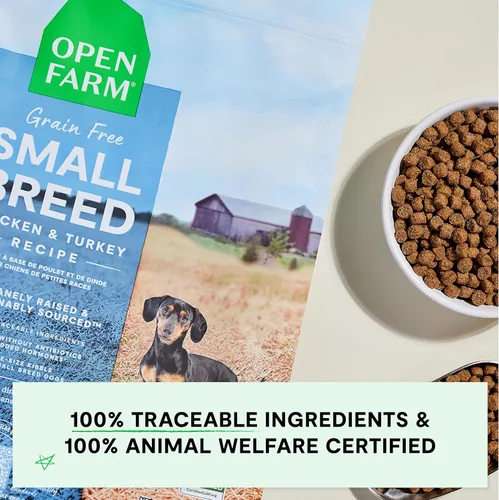 Vista 6 de Open Farm, Comida seca sin granos para perros de razas pequeñas, croquetas con alto contenido de proteínas, ingredientes obtenidos de manera