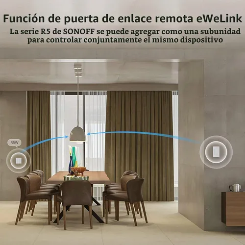 Vista 7 de SONOFF Matter Interruptor de Luz Inteligente, Interruptor de Luz WiFi de 2.4GHz, Se Requiere Cable Neutro, Interruptor de Luz Alexa Compatible