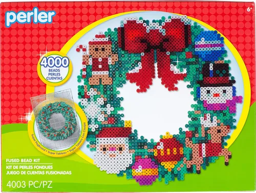 Vista 10 de Perler 80-56960 12 días de manualidades, kit de cuentas de fusión de Navidad hace 12 proyectos, multicolor, 3823 piezas 12 días de Navidad