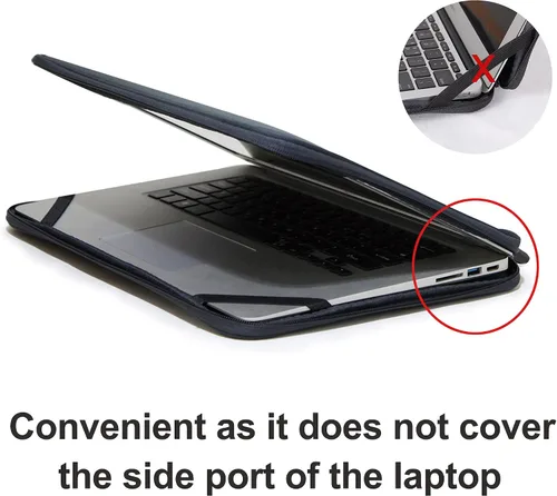 Vista 4 de Funda para computadora portátil 11.6 pulgadas Funda protectora plegable delgada Chromebook Funda protectora - Negro