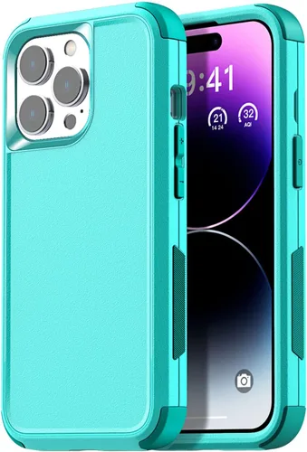 Vista 21 de AICase Funda para iPhone 14 Pro Max (6.7") con Protector de Pantalla de Vidrio, Protección contra Caídas de Servicio Pesado, Cuerpo Completo