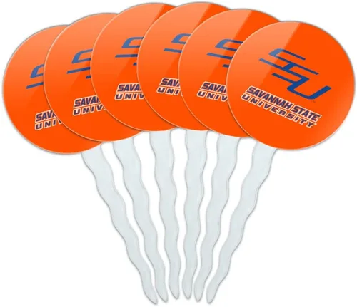 Vista 263 de Abilene Christian - Juego de 6 palillos para cupcakes con logotipo secundario