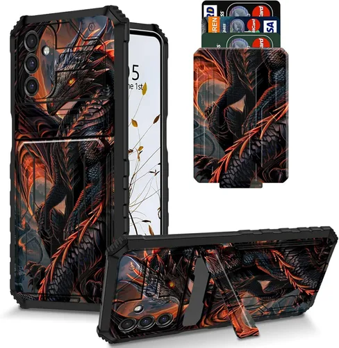 Vista 87 de Funda para Galaxy S21 FE 5G 2022 con soporte, funda de doble capa de policarbonato duro de TPU suave, estampado de vaca, estampado animal