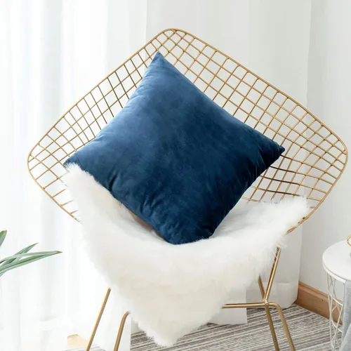 Vista 12 de Home Brilliant Fundas de almohada de primavera de 18x18 pulgadas, fundas de almohada de terciopelo, fundas de almohada cuadradas decorativas sólidas
