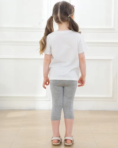 Vista 3 de Adorel Leggings capri para niñas 34 pantalones de verano paquete de 6