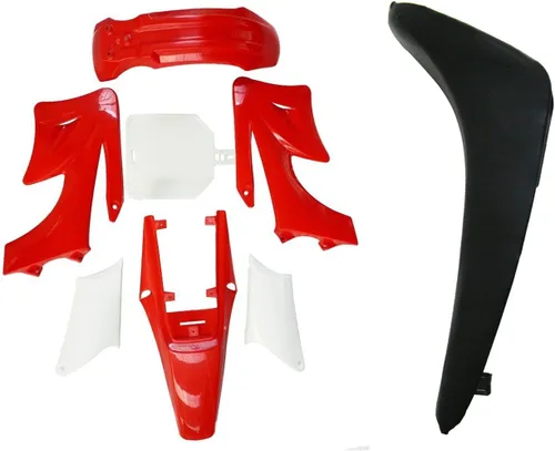 Vista 6 de Kit de carenado de plástico, piezas de guardabarros y asiento negro para Apollo 110cc 125cc 150cc Pit Dirt Bike (4naranja + 3blanco)