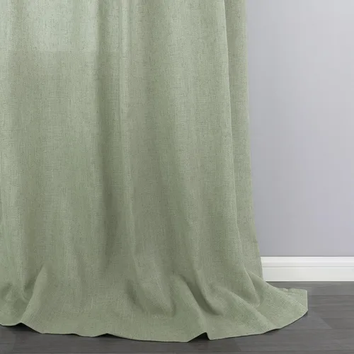 Vista 105 de KOUFALL Juego de 2 cortinas de puerta francesa, cortinas de lino para puerta/ventana, cortina transparente boho para cristal lateral delantero