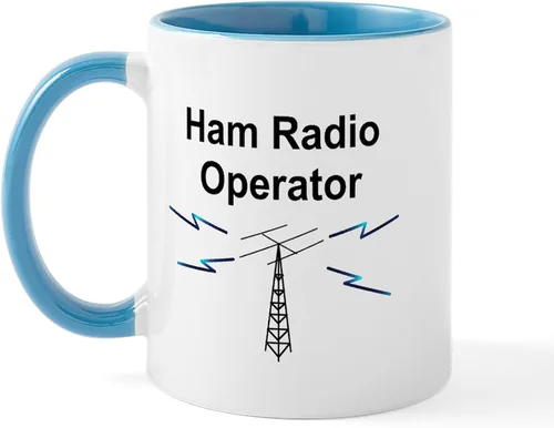 Vista 40 de CafePress Eat Sleep - Taza de café de cerámica con radio, 11 oz (11.0 fl oz)