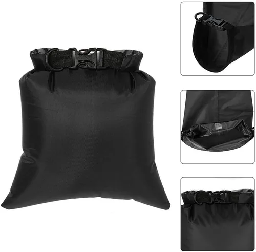 Vista 2 de Paquete de 3 bolsas secas impermeables de 3 L + 5 L + 8 L al aire libre ultraligeras para kayak, rafting, canotaje, natación, campamento