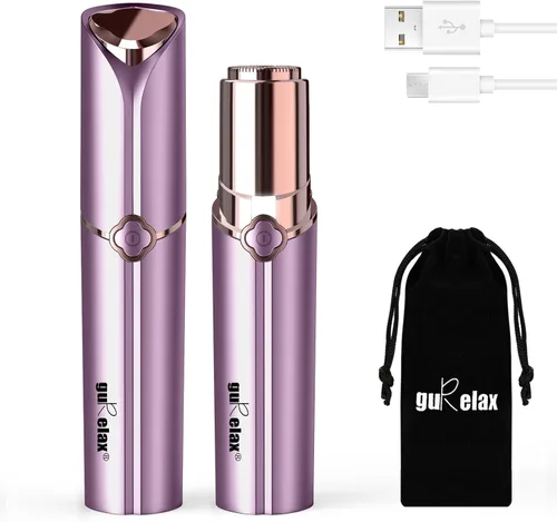 Vista 8 de Gurelax Removedor de vello facial para mujeres, afeitadora facial eléctrica, eliminación sin dolor de labios y barbilla, dispositivo recargable