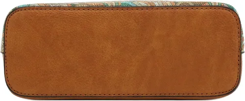 Vista 4 de FashionPuzzle Bandolera pequeña con estampado de cachemira con correa de cadena