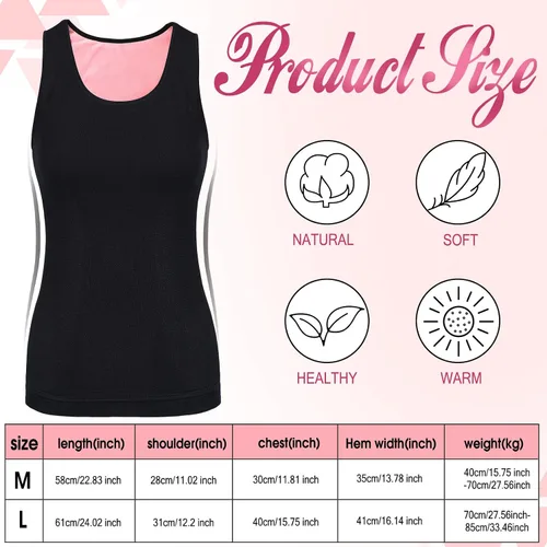Vista 4 de Sintege Camiseta térmica sin mangas para mujer, con forro polar, camiseta interior para mujer, mezcla de algodón, chaleco de capa base cálida