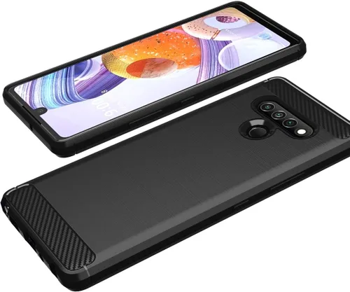 Vista 4 de Osophter Para LG Stylo 6 Funda Protectora Absorción de Golpes Flexible TPU Caucho Teléfono Celular Cubierta para LG Stylo 6 (negro)