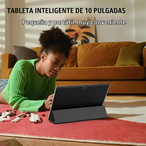 Vista 4 de Tablet Android 15, tabletas 2 en 1 de 10 pulgadas con teclado, 18 GB de RAM 128 GB ROM 2 TB Expand, CPU de cuatro núcleos de 2.0 GHz, 5G WiFi 6