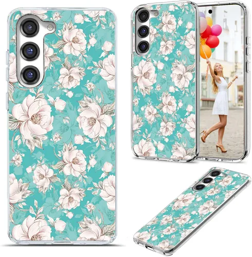 Vista 13 de Funda para Samsung Galaxy S23 Plus/S23+ - Funda protectora transparente de TPU suave a prueba de golpes con diseño de paraguas rojo de la torre Una