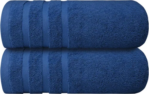 Vista 8 de Infinitee Xclusives - Toallas de baño 100% algodón hilado en anillo para baño, paquete de 2 Marina Tranquila