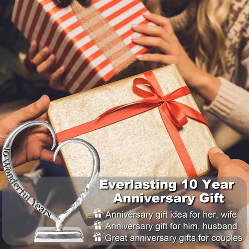 Vista 5 de Regalos de lata de 10 años para él, su décimo aniversario de boda de aluminio Regalo de décimo aniversario