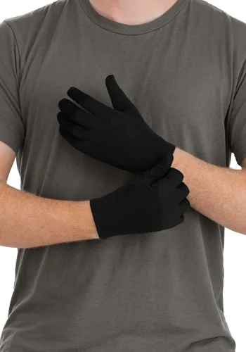 Vista 3 de Guantes Negros de Disfraz para Adultos Multicolor
