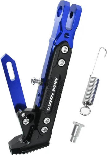 Vista 11 de Pata de cabra CNC ajustable para motocicleta, soporte de trípode universal de aluminio para motor/scooter, soporte lateral de pie modificado